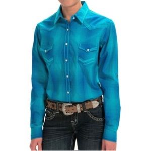 Panhandle Rough Stock Plaid Women’s Size 2X Plus Size Western Style Shirt